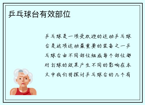 乒乓球台有效部位